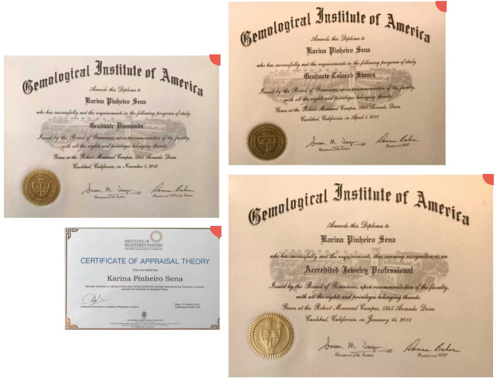 Certificados Gemologia